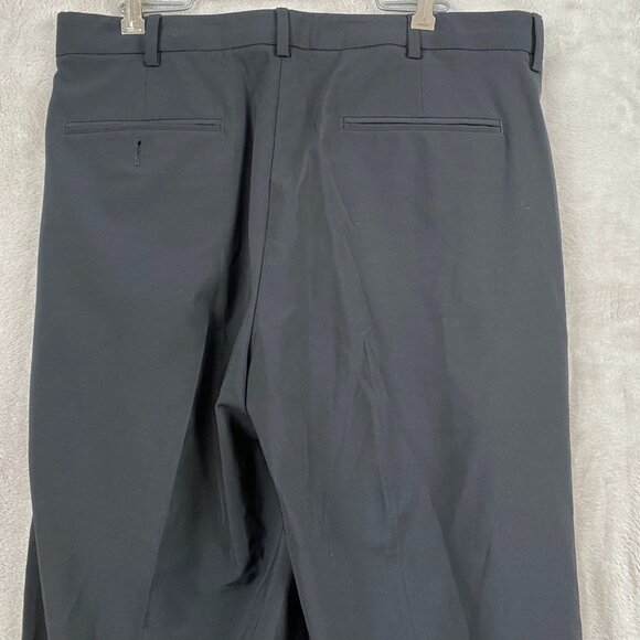 Ben Hogan Mens Dress Pants Size 34x30 Black Pleated Polyester Blend Straight Leg - Picture 8 of 12